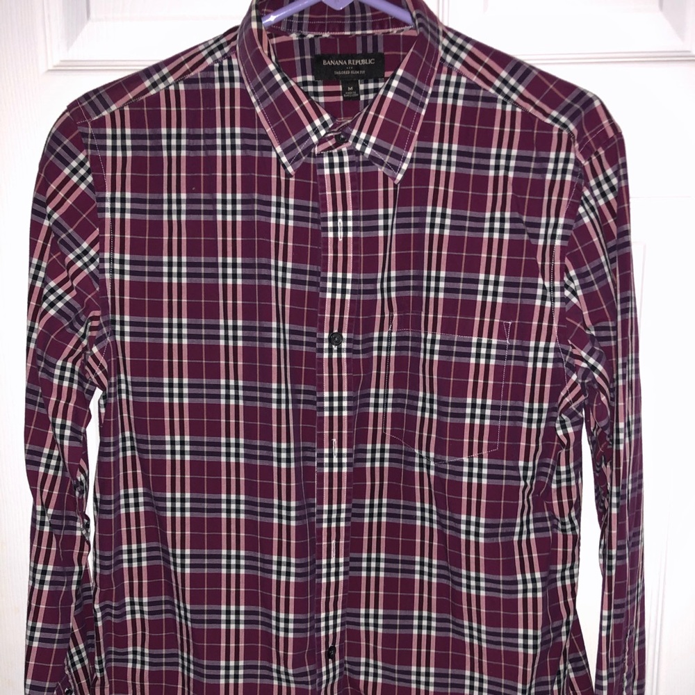 Banana Republic red dress shirt